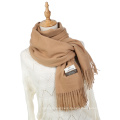 Luxury Solid Color Women Scarf Winter Cashmere Pashmina Shawl and Wraps